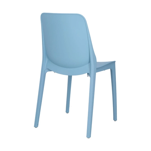 Krzesło ogrodowe Ginevra niebieskie z tworzywa sztaplowane nowoczesne SCAB Design