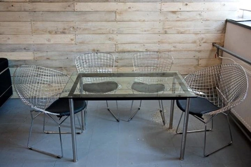 Krzesło Harry inspirowane Diamond Chair metaliczny/czarny metalowe