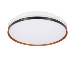 Plafon Montana czarny+biały+złoty 24W LED 40 cm klosz biały