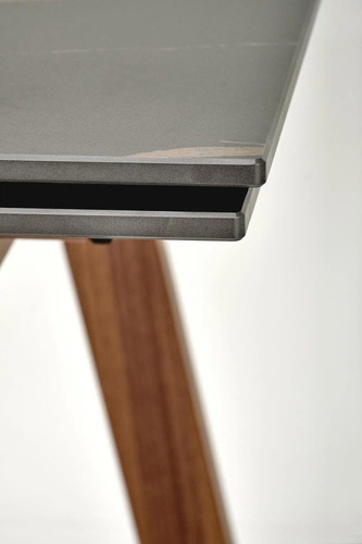 Stół rozkładany Nozel czarny marmur 140-200 cm nowoczesny do jadalni i salonu granitowy