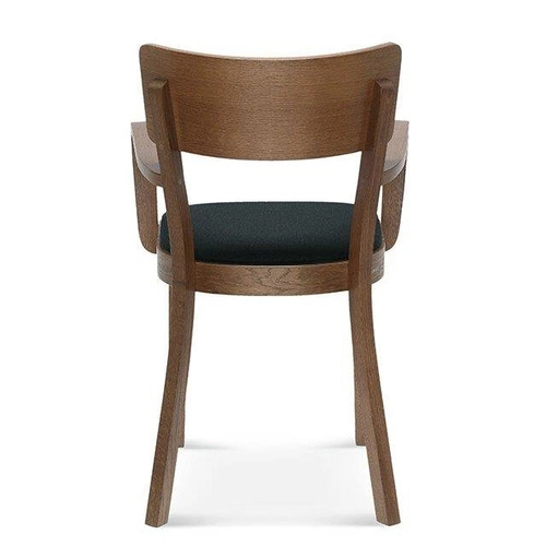 Krzesło drewniane tapicerowane Fameg Solid do jadalni i salonu z podłokietnikami premium