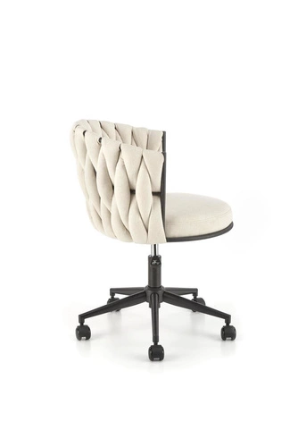 Fotel biurowy ergonomiczny Natol beżowy obrotowy z regulacją wysokości glamour do biura