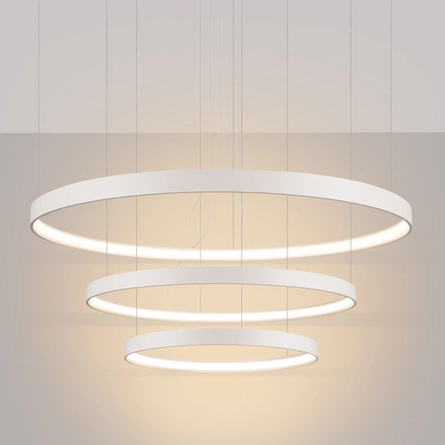 Żyrandol LED RIO 3 nowoczesny beżowy regulowany do salonu, kuchni lub nad stół 110 cm