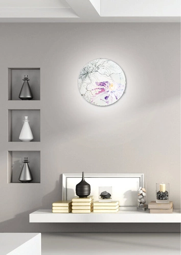 Plafon Spring 30 okrągły szklany fioletowy nowoczesny do salonu i sypialni CANDELLUX