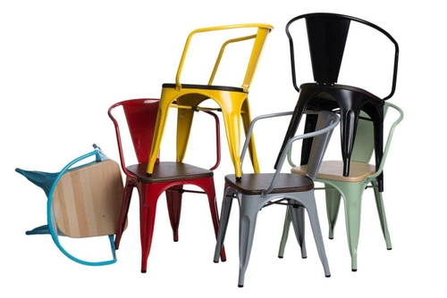 Krzesło Paris Arms Wood czarne sosna orzech