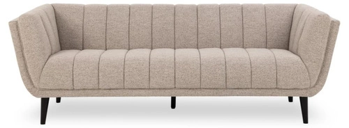 Sofa Tampa 3 osobowa beżowa bouclé nowoczesna do salonu na wysokich nogach Actona