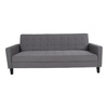 Sofa rozkładana Milton szara ciemna/  czarne nogi