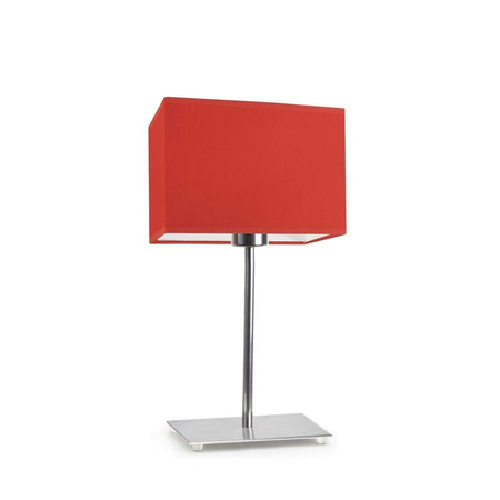 Lampka AMALFI abażur czerwony stelaż chrom