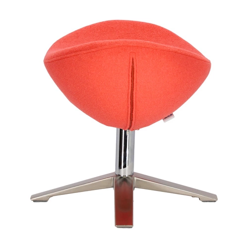 Podnóżek obrotowy Jajo Soft D2.DESIGN tapicerowany koralowy do salonu inspirowany Egg