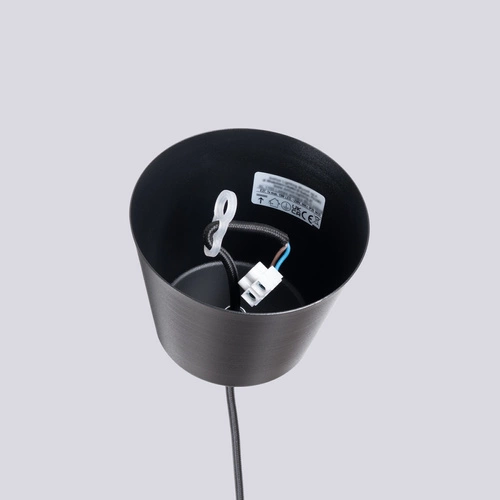 Lampa wisząca BILO czarna nowoczesna metalowa do salonu i kuchni 35 cm SOLLUX