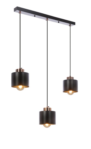 Lampa sufitowa Olena czarna 3x60W E27  klosz czarny