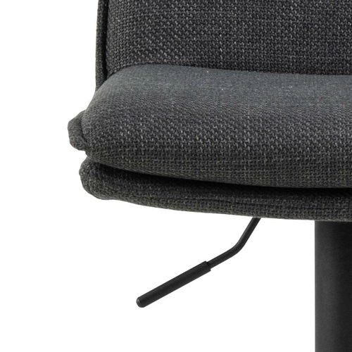 Hoker Flynn nowoczesny tapicerowany z oparciem regulowany obrotowy szary ciemny do kuchni Actona