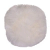 Poduszka na krzesło futerko jagnięce beżowe 35 cm okrągła do salonu House Nordic