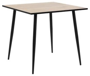 Stół do jadalni Wilma 80x80 nowoczesny kwadratowy dąb z czarnymi nogami Actona