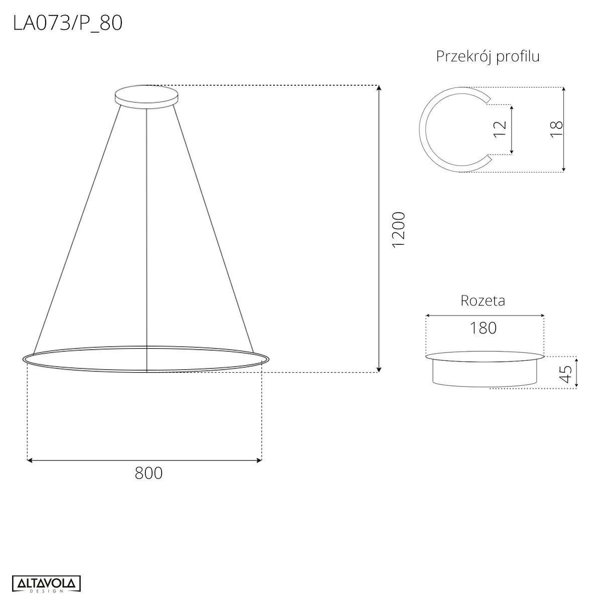 Lampa wisząca LED Okręgi No.1 80 cm czarna nowoczesna do salonu z regulacją wysokości