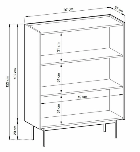 Komoda wysoka Cashmer czerwona nowoczesna na nóżkach 97 cm do salonu lub sypialni Intesi