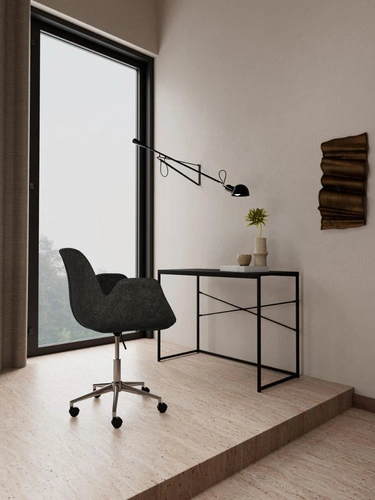 Fotel biurowy Beth beżowy obrotowy z podłokietnikami do biurka