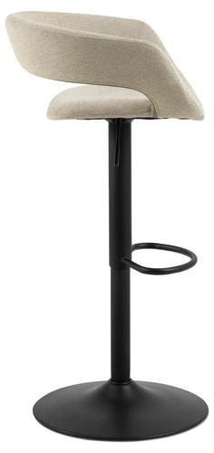 Hoker Grace beżowy tapicerowany z oparciem regulowany nowoczesny do kuchni i wyspy Actona