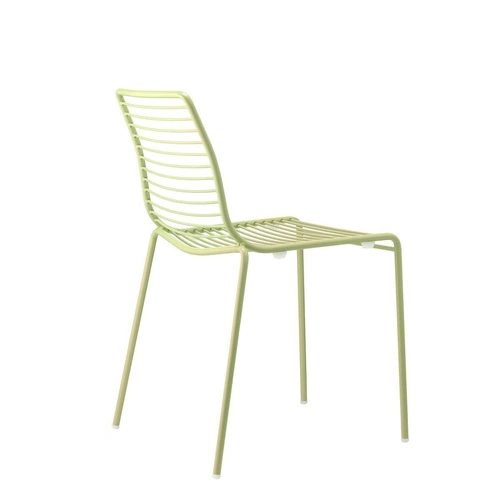 Krzesło ogrodowe metalowe zielone nowoczesne Summer SCAB Design sztaplowane na taras