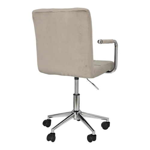 Fotel biurowy ergonomiczny Cosmo Arm szary welurowy obrotowy z podłokietnikami do biura