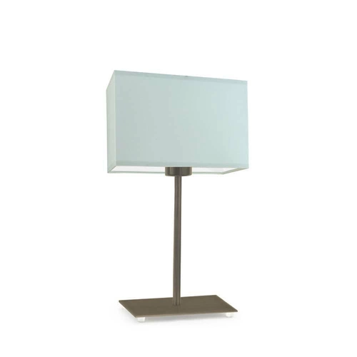 Lampka nocna do sypialni AMALFI miętowa z abażurem na stelażu stare złoto nowoczesna 40 cm