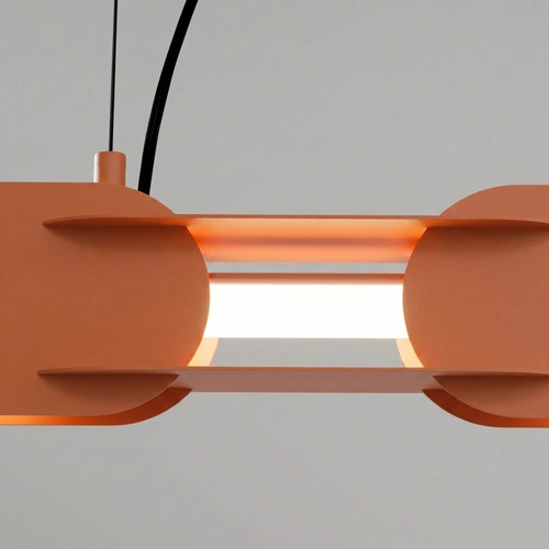 Lampa wisząca LED CHAIN 91 nad stół nowoczesna ochra czerwona