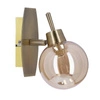 Kinkiet Lentini lampa patynowy 1x40W G9  klosz bursztynowy