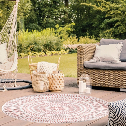 Dywan Melman czerwono biały