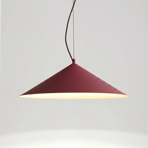 Lampa wisząca FINT burgund LED do salonu regulowana nowoczesna