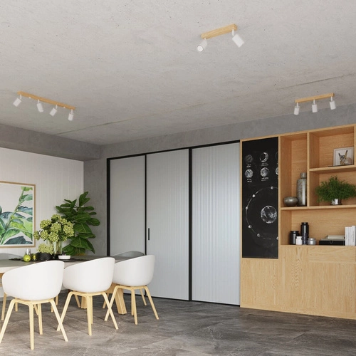 Plafon nowoczesny VERDO 3L biały metalowy z regulacją do salonu i kuchni SOLLUX LIGHTING