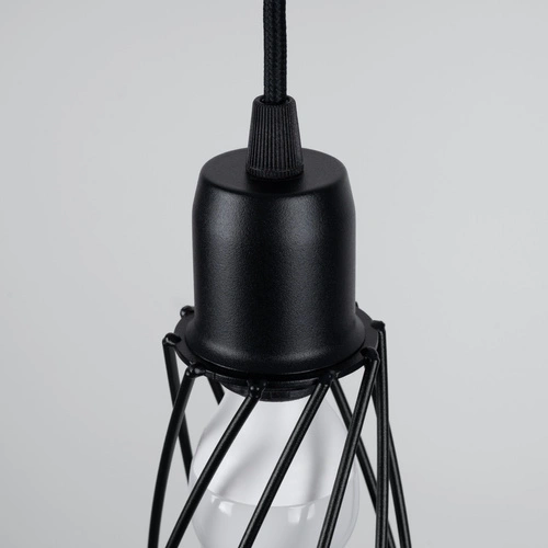 Lampa sufitowa wisząca SUBA 1 czarna industrialna nad stół do salonu SOLLUX LIGHTING