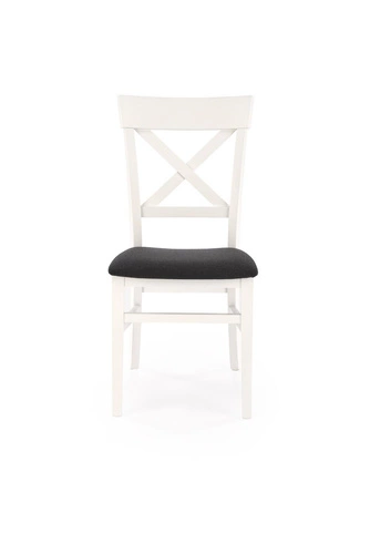 Krzesło drewniane Tutti Intesi do jadalni i kuchni białe tapicerowane nowoczesne z oparciem