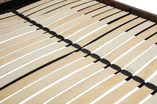 Łóżko tapicerowane Pola 160x200 beżowe z pojemnikiem do sypialni glamour