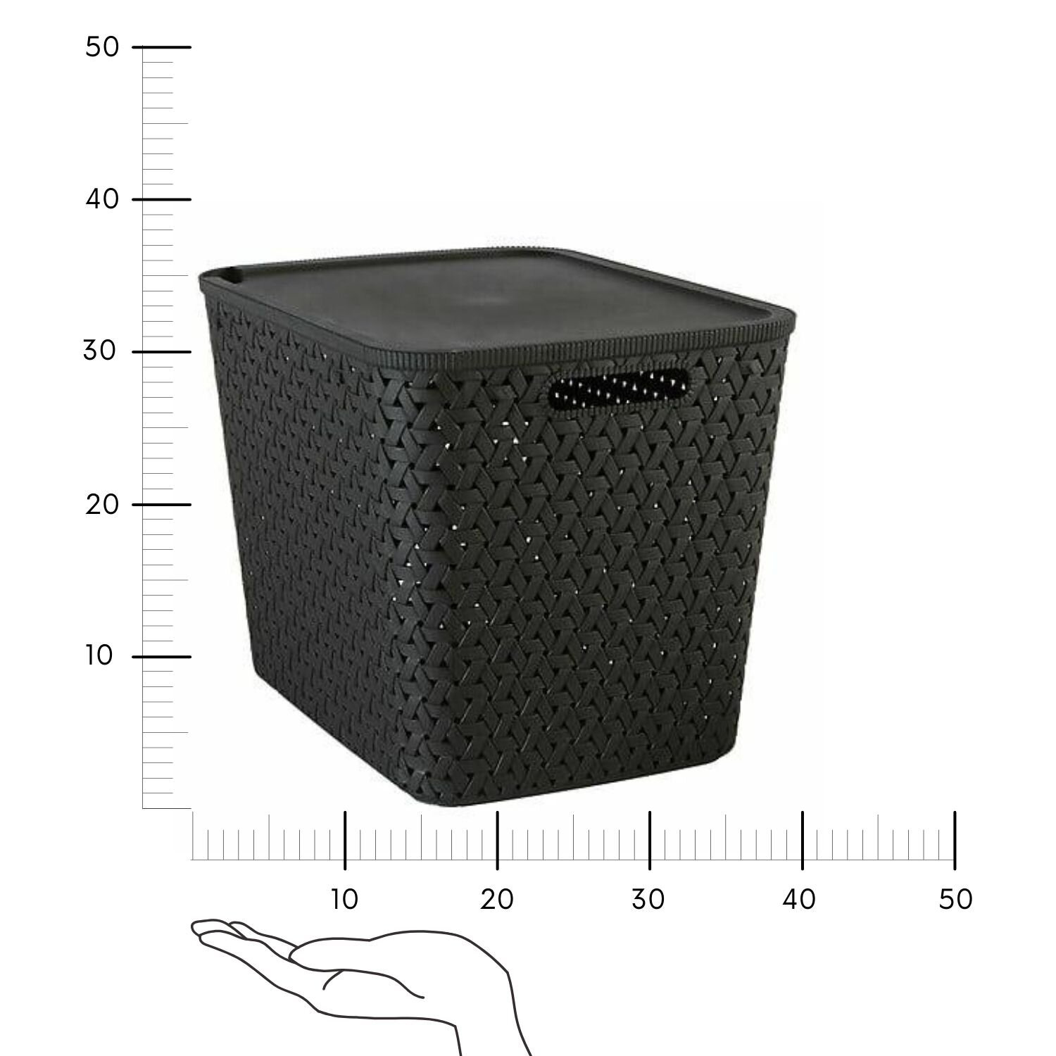 Kosz do przechowywania Tressy 28 l czarny