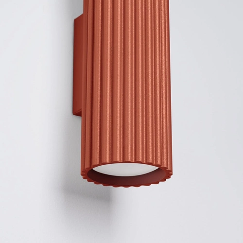 Kinkiet ścienny KARBON 30 czerwony minimalistyczny z ruchomym kloszem do salonu i sypialni SOLLUX