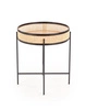 Stolik kawowy Balta czarny / rattan