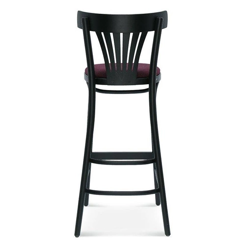 Hoker drewniany z oparciem Fameg BST-788 FAN skórzany personalizowany do kuchni i jadalni