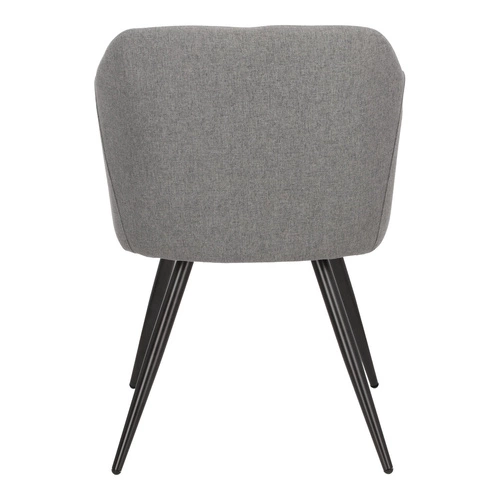 Krzesło tapicerowane Molto szare z podłokietnikami do jadalni i salonu nowoczesne