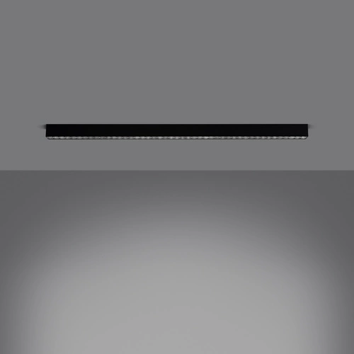 Plafon sufitowy LED SOREN czarny nowoczesny do salonu i sypialni 120 cm