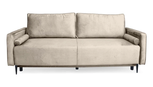 Sofa rozkładana 3 osobowa Arosa beżowa z funkcją spania i pojemnikiem do salonu