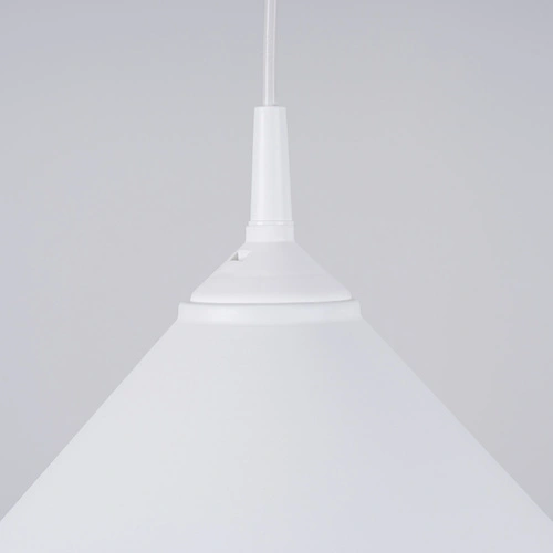 Lampa wisząca ZUMA biała nowoczesna stalowa do salonu, kuchni i nad stół 30 cm