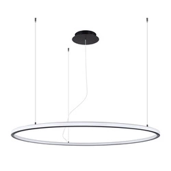 Żyrandol LED RISA 120 czarny nowoczesny do salonu i jadalni rozproszone światło