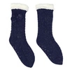 Intesi skarpety granatowe warkoczykowy splot miękki poliester nowoczesne na prezent