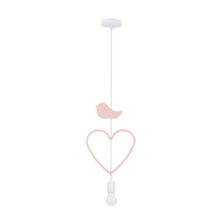 Lampa wisząca Single hb 1x20W E27 iq kids różowy
