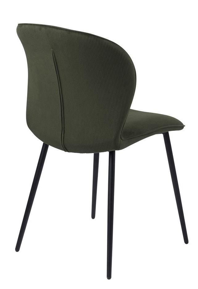 Krzesło Evelyn olive green tapicerowane