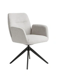 Krzesło obrotowe Roxana do jadalni tapicerowane z podłokietnikami