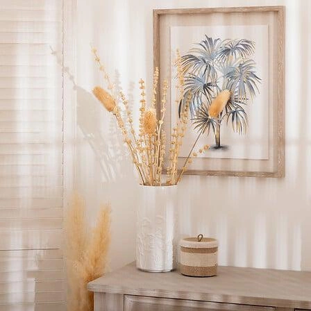 Wazon ceramiczny Soleya 25 cm biały dekoracyjny na kwiaty do salonu Atmosphera