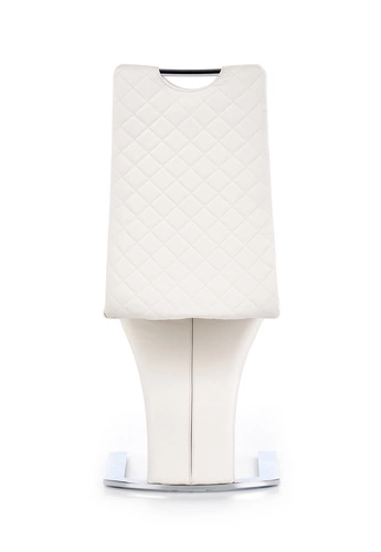 Krzesło do jadalni Georgio białe ekoskóra nowoczesne na płozach Intesi