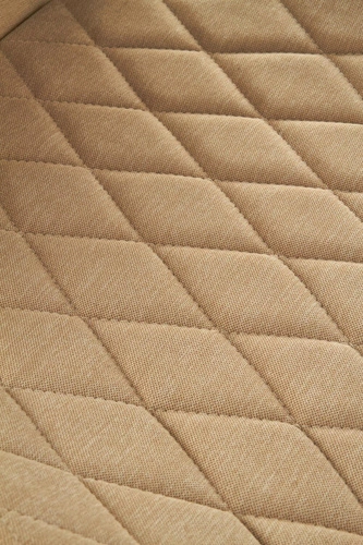 Krzesło tapicerowane Vermont beżowe do jadalni i salonu nowoczesne z czarnymi nogami Intesi