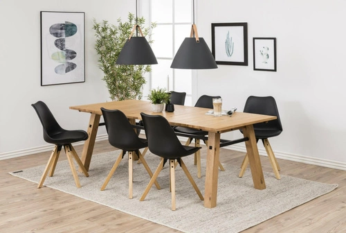 Krzesło Dima black/ dąb OUTLET